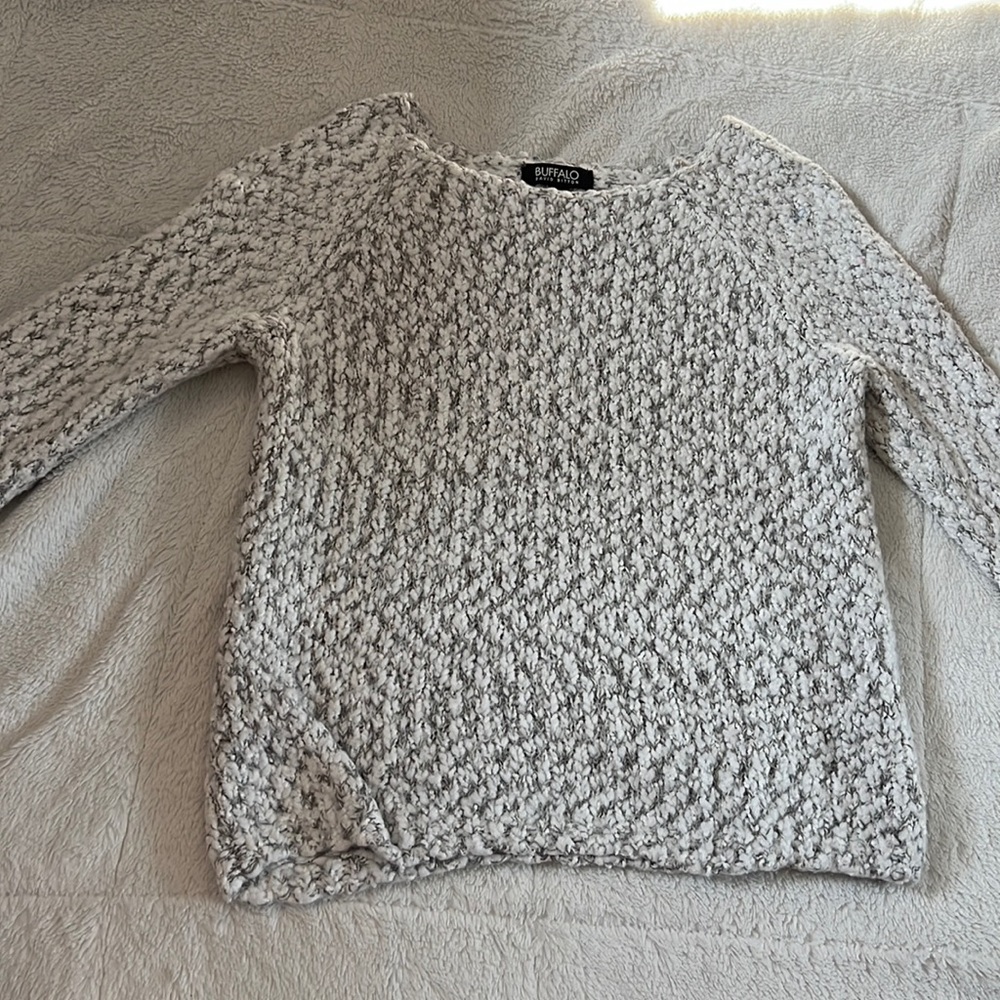 Fuzzy white sweater